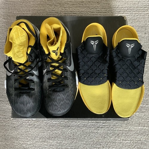 Nike NEW Mens Zoom Kobe VII 7 Supreme Black Silver Yellow US Size 7.5 Authentic - Picture 17 of 17
