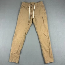 Vuori Ripstop Pants Mens Small Taupe Joggers Drawstring Brown Casual 26x30