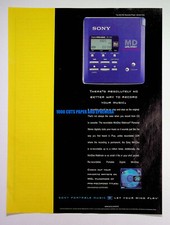 Sony MZ-R55 Mini Disc Player 1999 Trade Print Magazine Ad Poster ADVERT