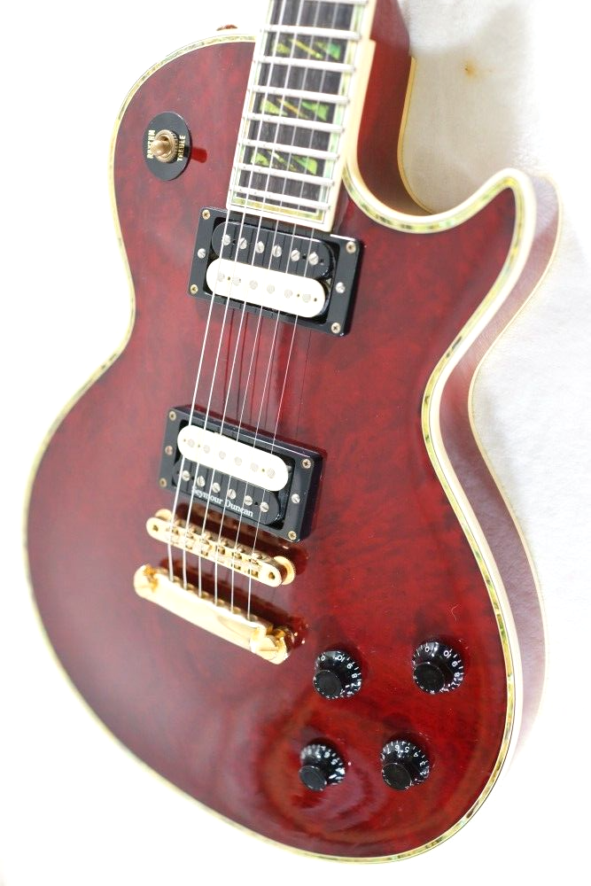 Used! ESP Japan -Edwards- Les Paul Custom Burl Maple Guitar E-LP