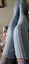 Thigh High Cable Knit Socks Over Knee Boot School Girl Thick Cozy Lingerie OTK