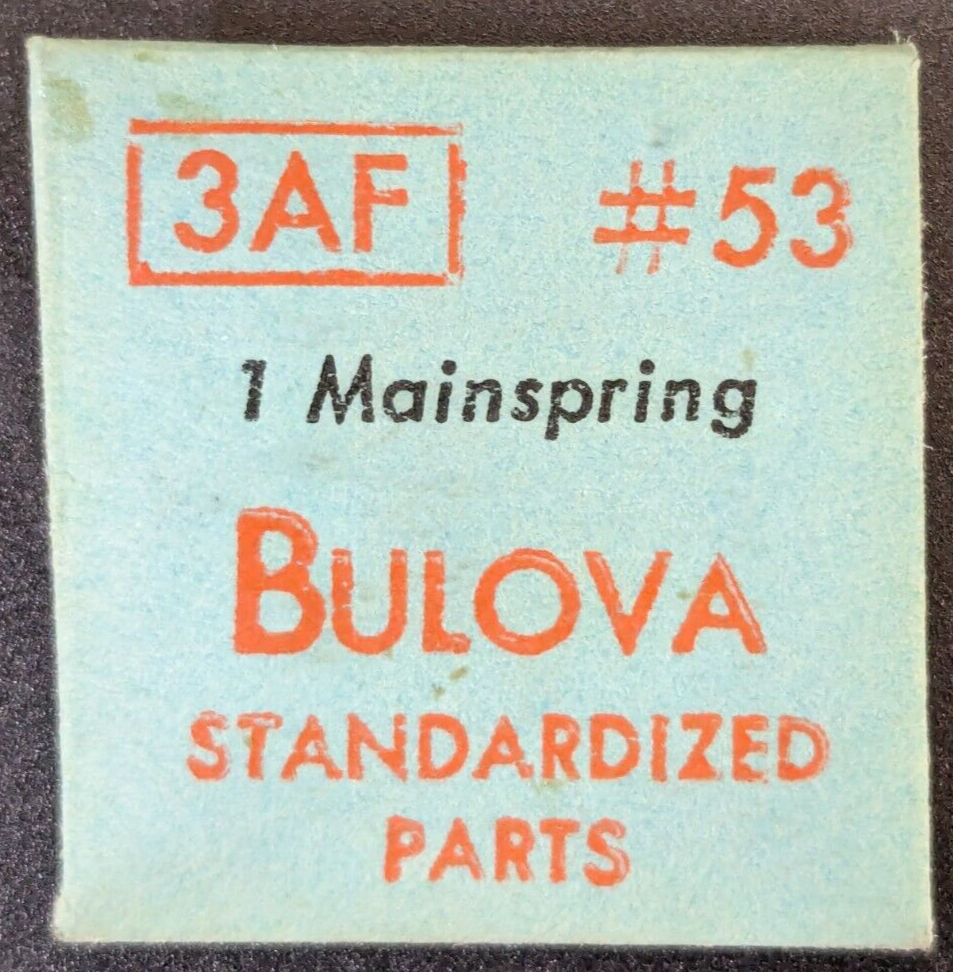 Genuine Bulova Cal. 3AF Watch Mainspring - NOS Part 53