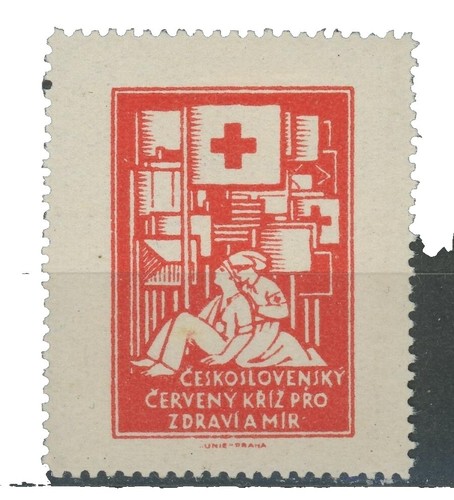 Nazi Red Cross & Eagle Mint Stamp - Nazi Occupied Czechs WWII