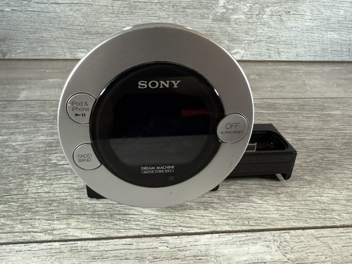 Sony Dream Machine Time Set Dual alarm clock iPod iPhone Radio ICF-C7iP Tested