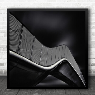Architektur Brücke Brügge Transport s/w Kurven Industrie Quadrat Wandkunstdruck