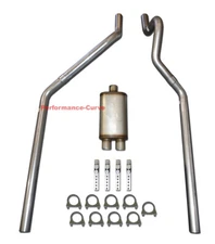 87 - 99 Dodge Dakota 3.9 5.2 Mandrel Bent Dual Exhaust w/ 14" MaxFlow Muffler