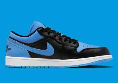Nike Air Jordan 1 Low UNC University Blue Black 553558-041 Men's