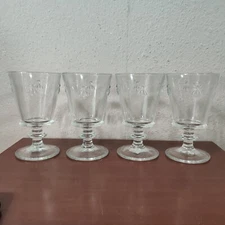 Set of 4 La Rochère  Paris Musees Napoleon Bee stemmed Wine/Water/Goblets J308