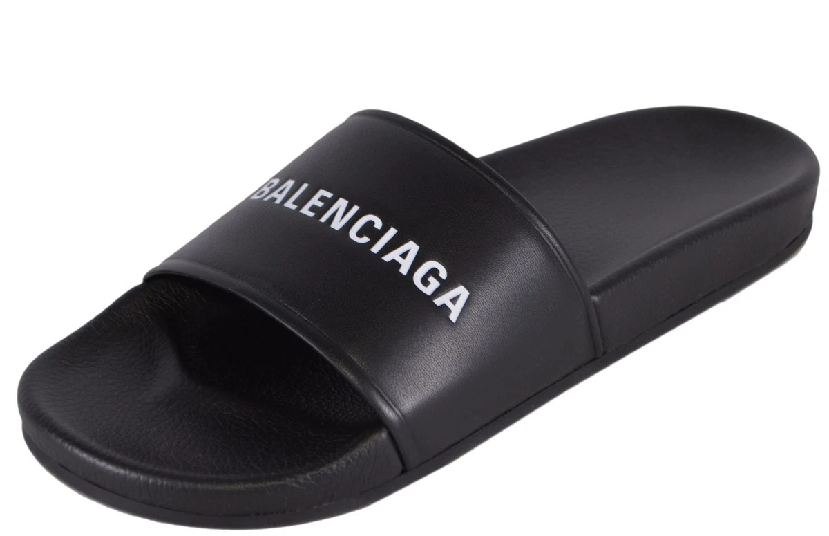 Shop Balenciaga Logo Pool Slides  Saks Fifth Avenue