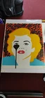 Pure Evil Street Art 'The Last Marilyn' black and yellow crayon 2015 Print 1/1