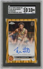 Jaylen Martin XRC Auto /50 Gold Raywave SGC 10 2022-23 Topps Chrome OTE #CA-JM2