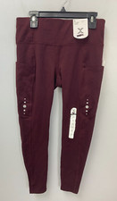 Xersion Port Red Athletic 7/8 Leggings Women's Small Mid-rise Medium Compression