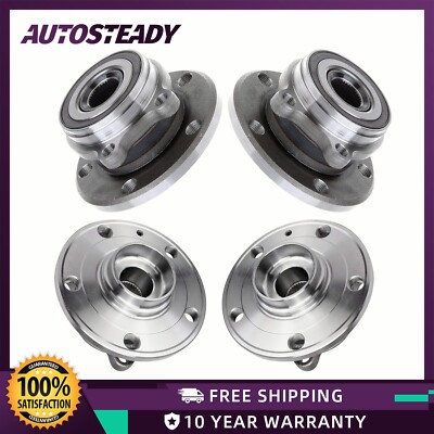 Front Rear Wheel Bearing Hubs Kit for Audi A3 Quattro R32 CC Golf R