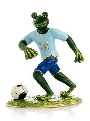Keren Kopal football  player Hand made Trinket Box Decorated & Austrian Crystals