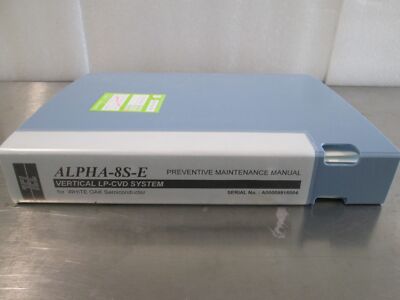 Tokyo Electron, ALPHA-8S-E, LP-CVD, Preventative Maintence Manual, Used