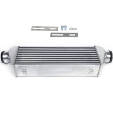 3 Inch Inlet Outlet  Aluminum Polished Turbo Intercooler Front Mounted Universal