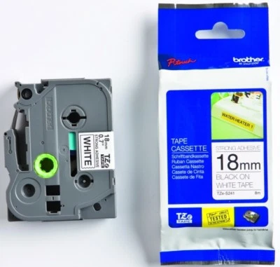 Beschriftungsband Brother P-touch TZe-S241 extra stark klebend s/w 18mm original