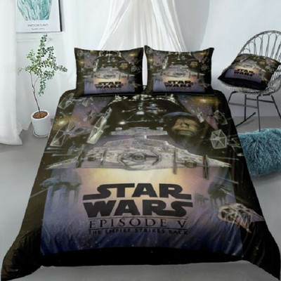 Star Wars The Empire Strikes Back Theme Print Bedding Duvet Covers Set (4pcs)