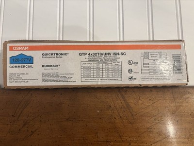 Osram QuickTronic QTP4X32T8/UNV-ISN-SC Fluorescent Ballast 120-277V