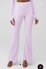 Show Me Your Mumu Lilac Ribbed Flare Pants Size Small