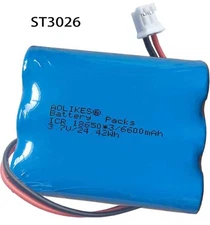 3.7V 6600mAh Rechargeable Li-ion JST PH2 Replacement Simplehuman ST3026 Battery