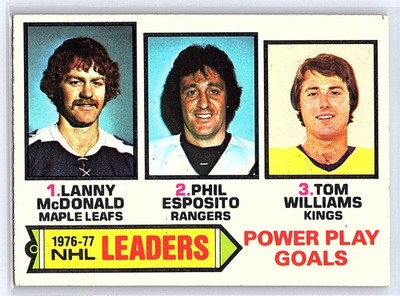 1977-78 Topps #5 1976-77 NHL Leaders Power Play Goals