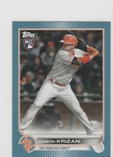 2022 Topps Update Mini #US65 Jason Krizan Rookie San Francisco Giants Blue 09/10
