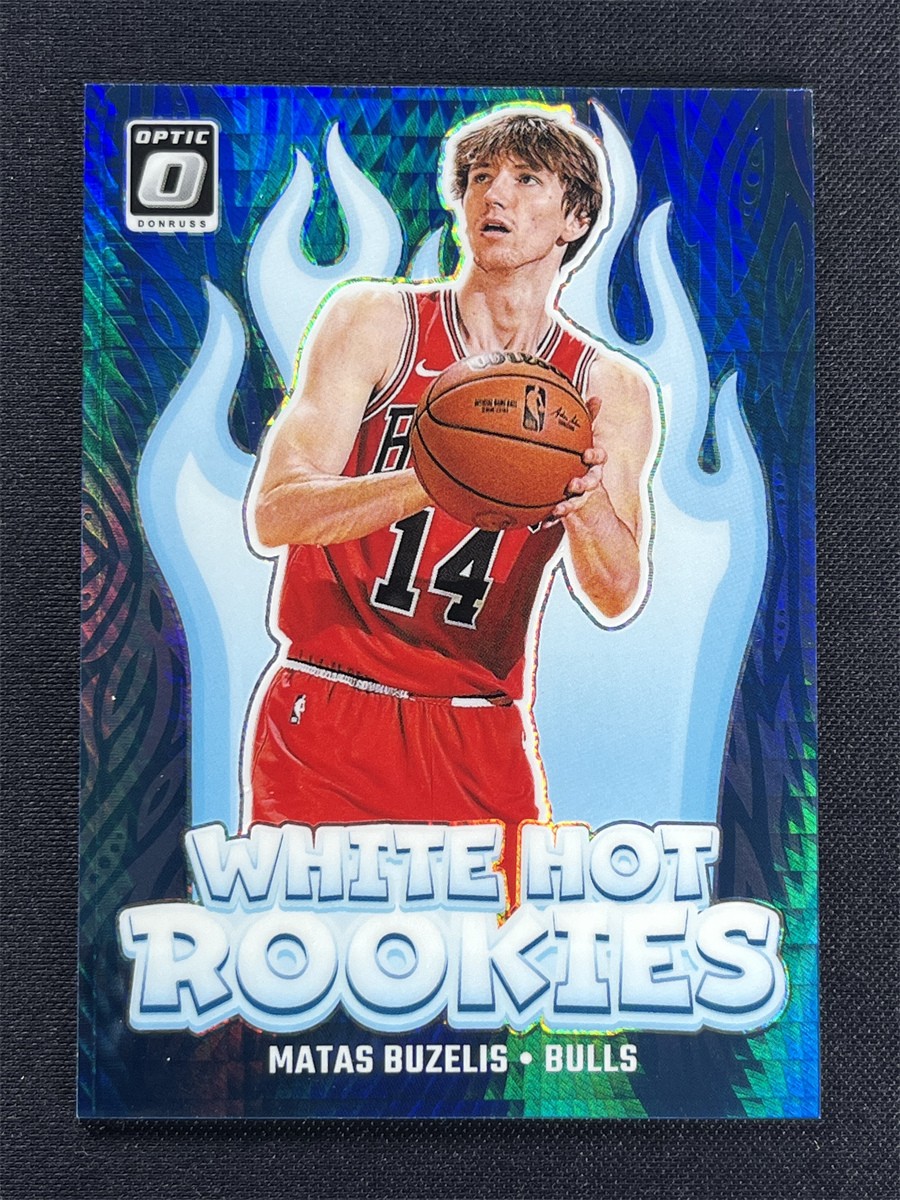2024-25 Donruss Optic Matas Buzelis #10 White Hot Rookies RC Blue Hyper /175