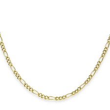 9ct Yellow Gold Figaro Twist Chain - 22" - 2.7g