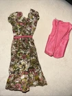 Barbie Superstar Floral Dress/vest #1008 Vintage 80s Used Mattel