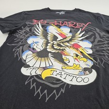 Ed Hardy Eagle '77 Tattoo Graphic T-shirt Mens MEDIUM M Black Tee Top NEW