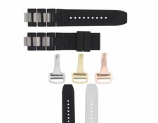 CINTURINO IN GOMMA 20MM PER CARTIER MUST 21 CHRONOSCAPH 2424, 2427 2824 AUTOSCAPH