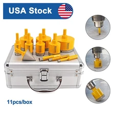 11pcs/box Diamond Drilling Core Bits Set Tile Marble Hole Saw Cutter Ceramic