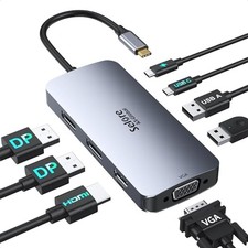 USB C Docking Station Dual Displayport Monitor, USB C Hub Displayport Dual DP