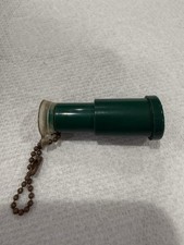 Vintage Made in USA Green Pocket Telescope Spyglass Monocular with Chain Working