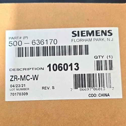 Siemens ZR-MC-W Other Electrical Equipment & Supplies (MPN 500-636170) - product listing photo