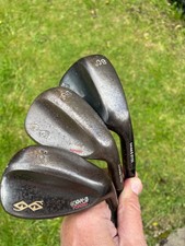 Snake eyes 600W-B wedges 52,56 60 raw finish with massive spin