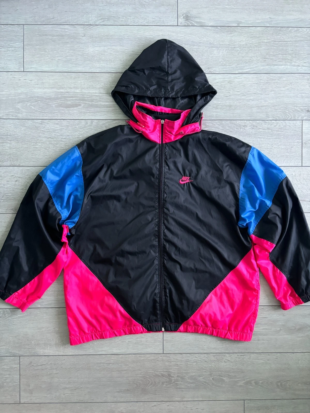 Nike Vintage Rare Retro Jacket Windbreaker Nylon 1990 90s Size XL XLarge