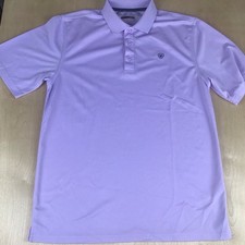 Ariat Mens Small Ariattek Heat Series Golf Polo Shirt Lilac Purple