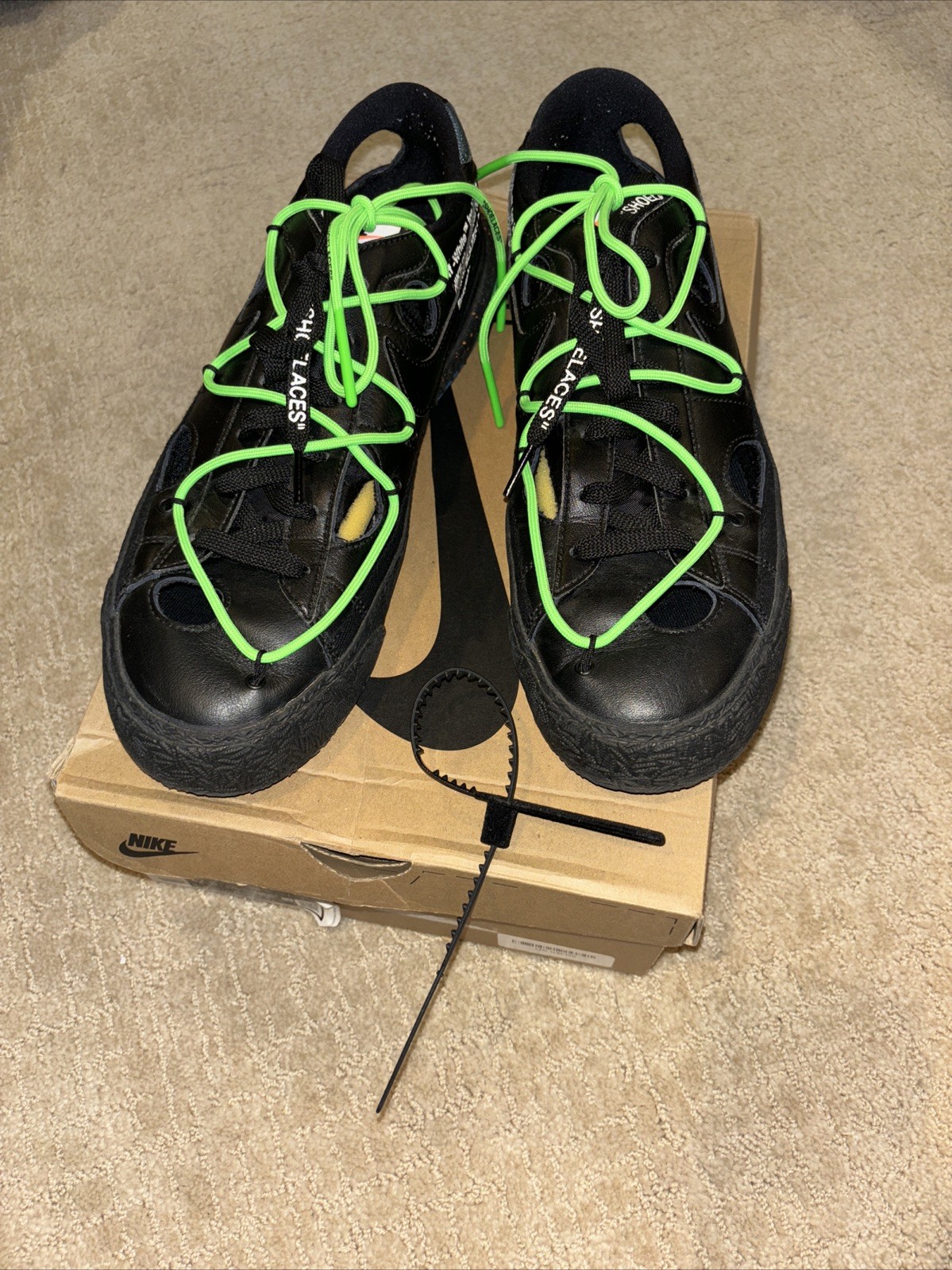 OFF WHITE X NIKE Taglia 11 Nike Off White x Blazer basso nero