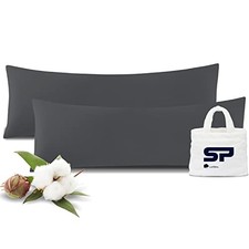 Body Pillowcases 20x54 Inches - Dark Body Pillowcase 20x54 Dark Grey Solid