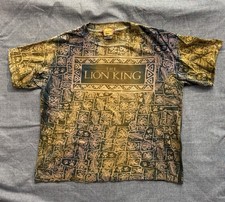 Vintage 90s Disney The Lion King All Over Print AOP Single Stitch T-Shirt Size L