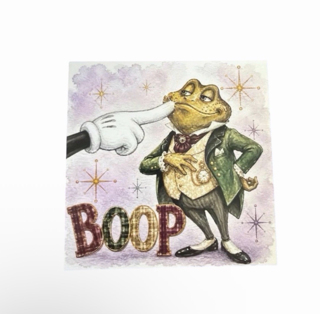Mr Toad 3x3  Square Matte BOOP! sticker | Mr Toad Wild Ride | Free Ship