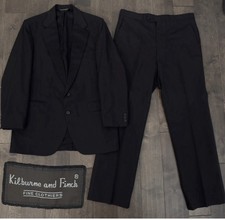Kilburne and Finch Mens Two Piece Black Tuxedo Jacket Size 42L Pants 36X33 USA