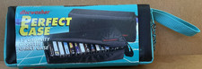Discwasher Perfect Carry Case 15 Cassette Tape Capacity Black Teal Nylon w Strap
