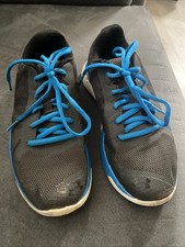 Under Armour Running Shoes Size 5 Youth Gray Teal Blue Sneakers