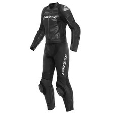 Dainese Mirage Tuta In Pelle Moto 2 Pezzi Donna (Nero/Bianco) Taglia: 44 (50)