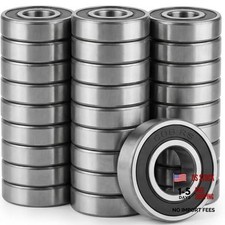 Ball Bearings, 608 2RS Bearing Steel Sealed Deep Groove Bearings 20 Pcs