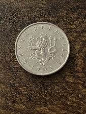 1993 Czech Republic 1 One Koruna Ceska Kayihan Actual Coin TB9663*