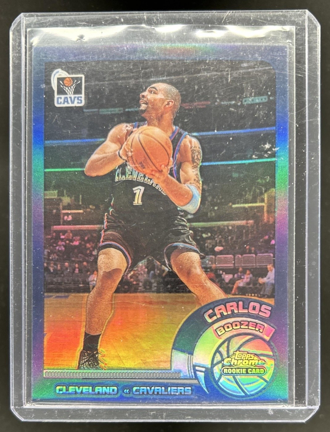 2002-03 Topps Chrome Carlos Boozer Refractor Rookie RC #127 Cavaliers